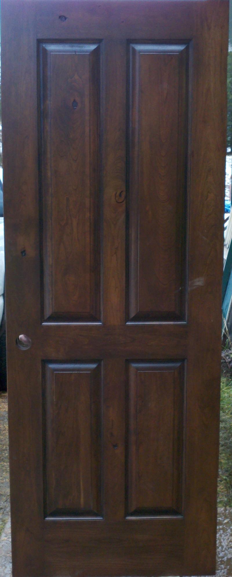 Rustic cherry raised panels