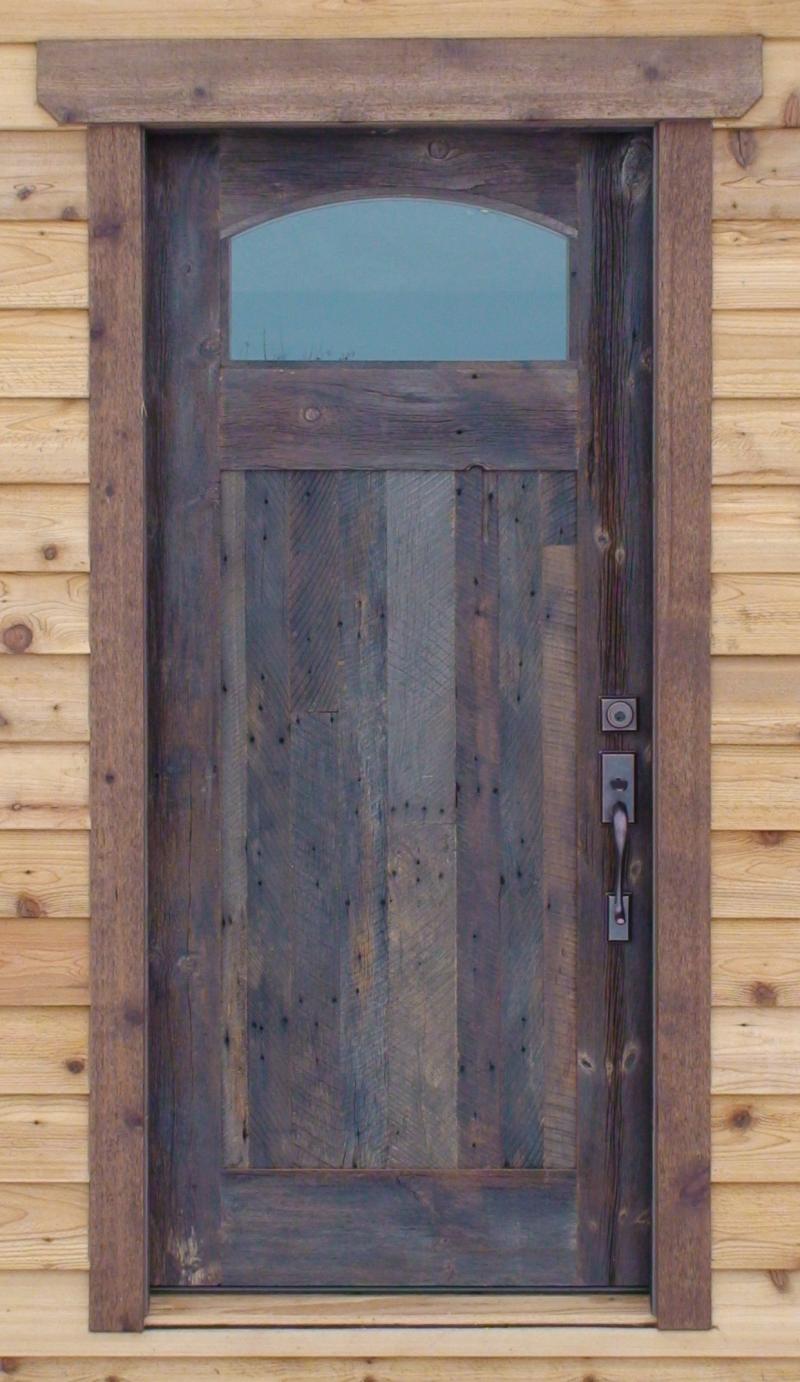 Natural grey barnwood, arch top rail