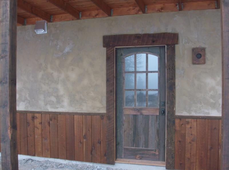 Natural grey barnwood, arch top rail, six light
